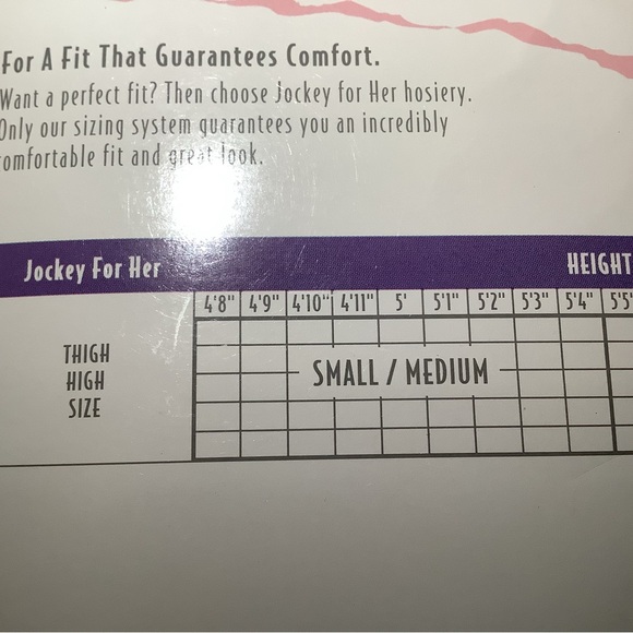 Jockey for Her sheer thigh highs, style 1992, color antique white, size: S/M - Picture 7 of 12